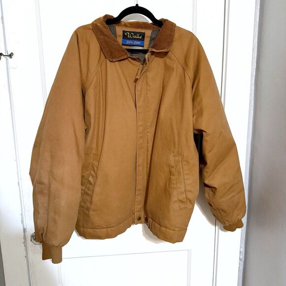Walls Zero Zone Insulated Canvas Jacket Quilted Chore Work Wear Brown 2XL - Picture 1 of 6